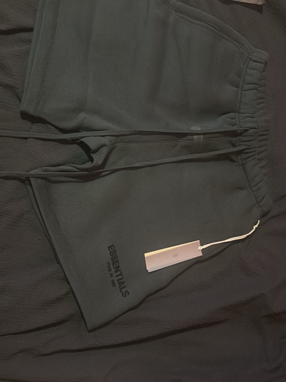 Essentials Olive Green Lounge Shorts with Drawstring